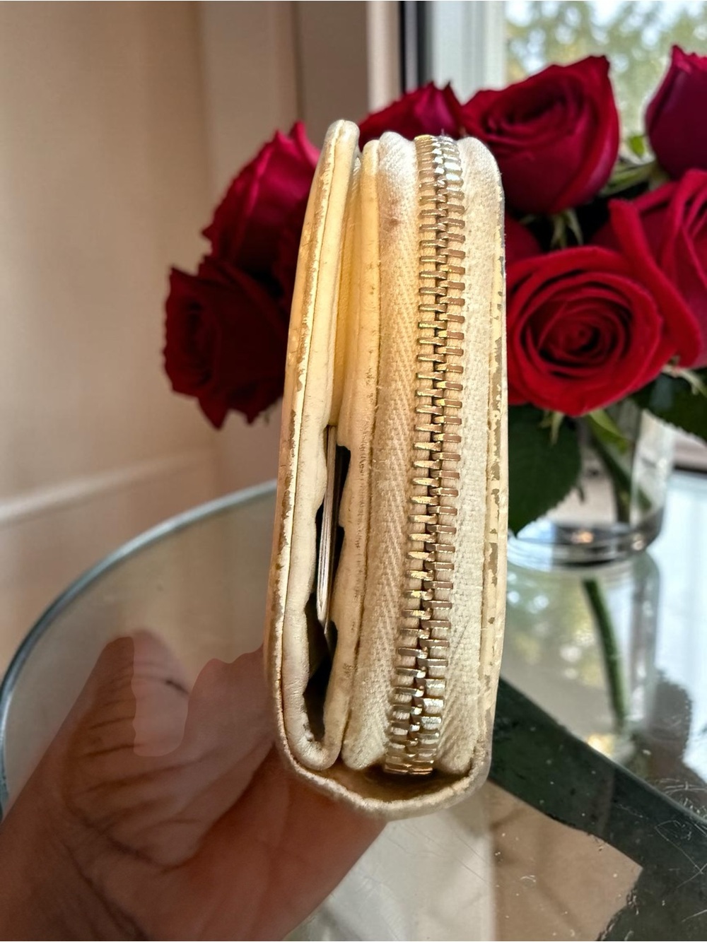 Gucci Cream Guccissima Leather GG-Embossed Wallet with Tab Closure & Care Cards - Picture 12 of 13